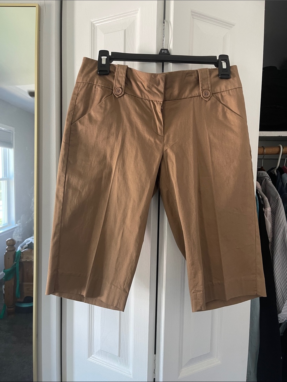 The Limited Drew Fit Bermuda Shorts with Button Waist